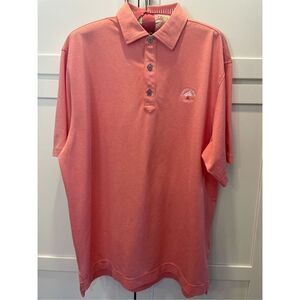 FJ FootJoy Golf Men’s Polo Shirt Peach Culpeper Country Club Sz L